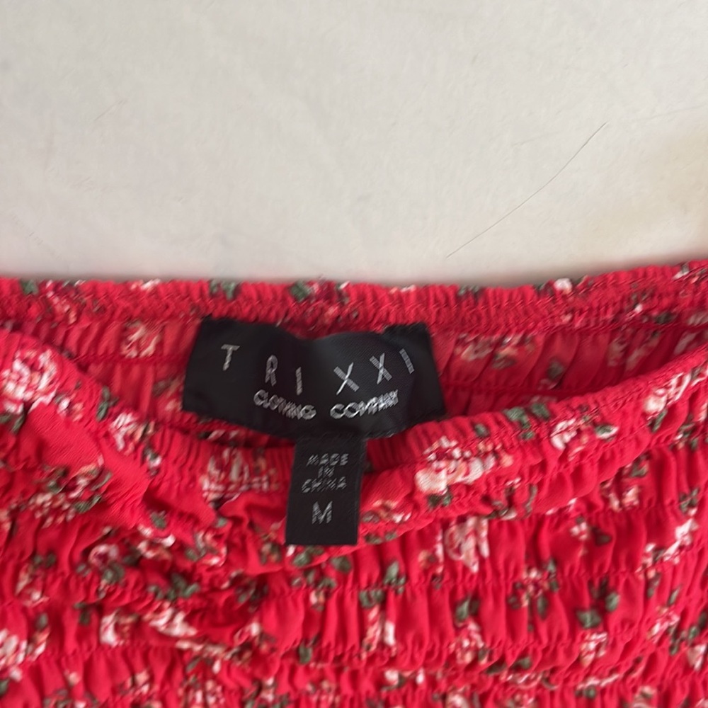 Red summer sun dress size medium - Picture 3 of 3